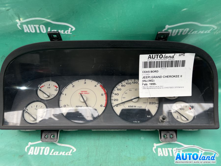 Ceas Bord JEEP GRAND CHEROKEE II (WJ,WG) 1999-2025 Cod 56042916AH 
