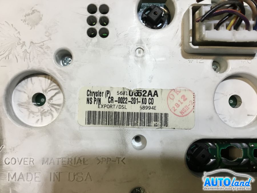 Ceas Bord JEEP WRANGLER II (TJ) 1996-2025 Cod CR0022201K0 