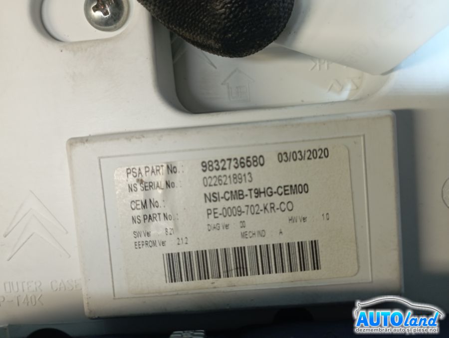 Ceas Bord PEUGEOT 308 SW 2008-2026 Cod 9832736580 