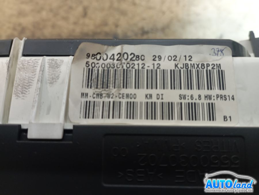 Ceas Bord PEUGEOT 508 2010-2025 Cod 9678565980 