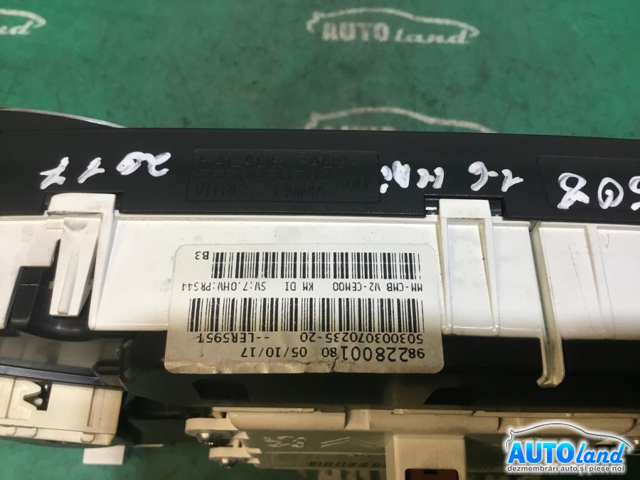 Ceas Bord PEUGEOT 508 2010-2025 Cod 9822800180 