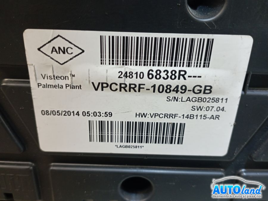 Ceas Bord RENAULT CLIO IV 2012-2026 Cod 248106838R 