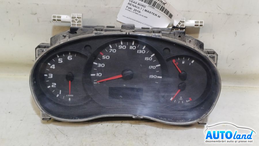 Ceas Bord RENAULT MASTER III 2010-2025 Cod P248109785R 