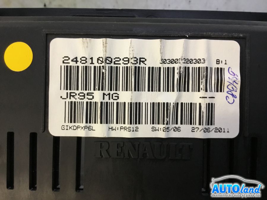Ceas Bord RENAULT SCENIC III (JZ0/1_) 2009-2025 Cod 248100293R 