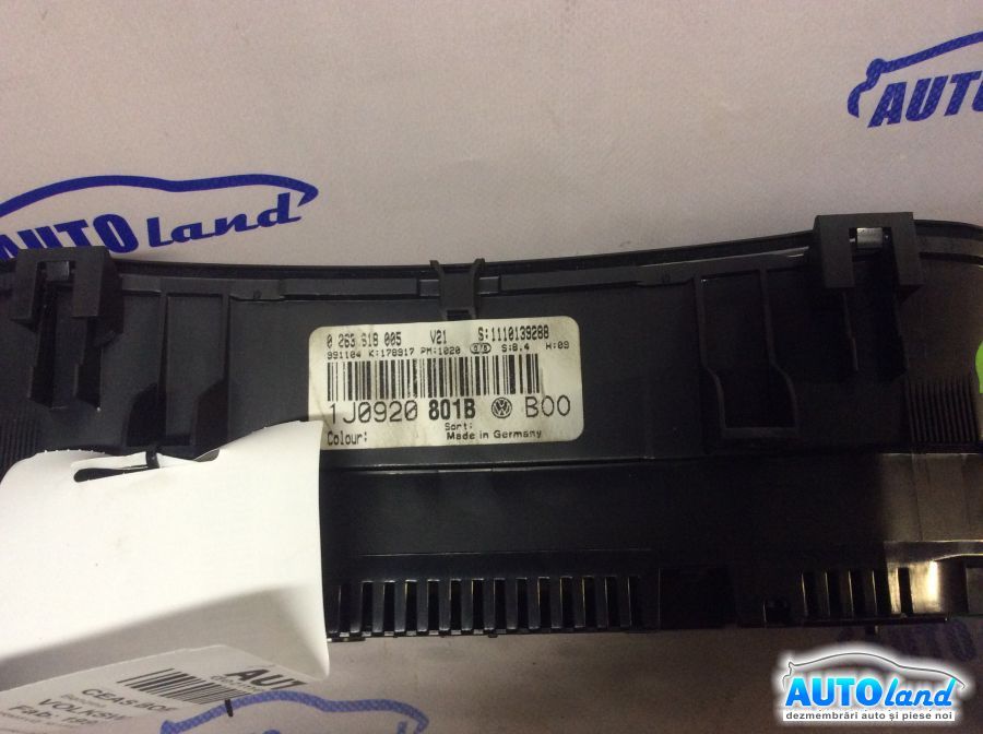 Ceas Bord VOLKSWAGEN GOLF IV (1J1) 1997-2005 Cod 1J0920801B 