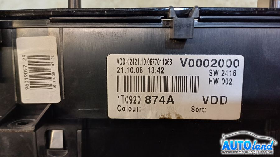 Ceas Bord VOLKSWAGEN GOLF V (1K1) 2003-2025 Cod A2C53023102 