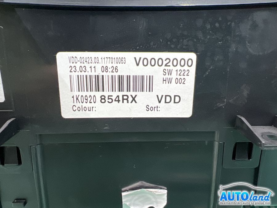 Ceas Bord VOLKSWAGEN GOLF V Variant 2007-2025 Cod 1K0920854RX 