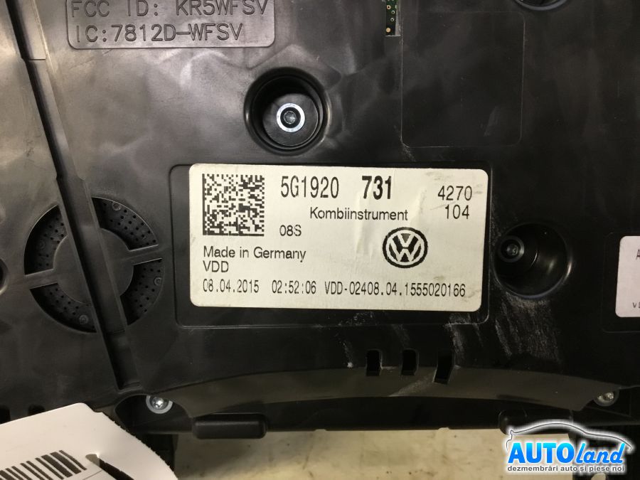 Ceas Bord VOLKSWAGEN GOLF VII 2012-2025 Cod 5G1920731 