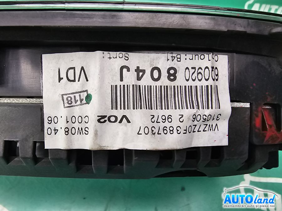 Ceas Bord VOLKSWAGEN POLO (9N_) 2001-2025 Cod 6Q0920804J 