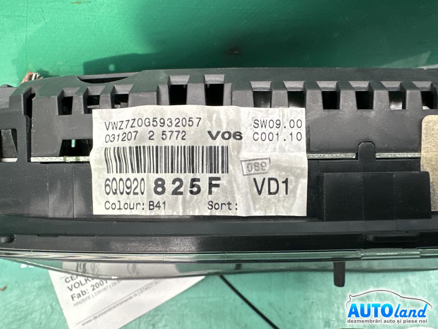 Ceas Bord VOLKSWAGEN POLO (9N_) 2001-2025 Cod 6Q0920825F 