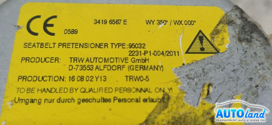 Centura Siguranta VOLKSWAGEN PASSAT Variant (365) 2010-2026 Cod 34133469 
