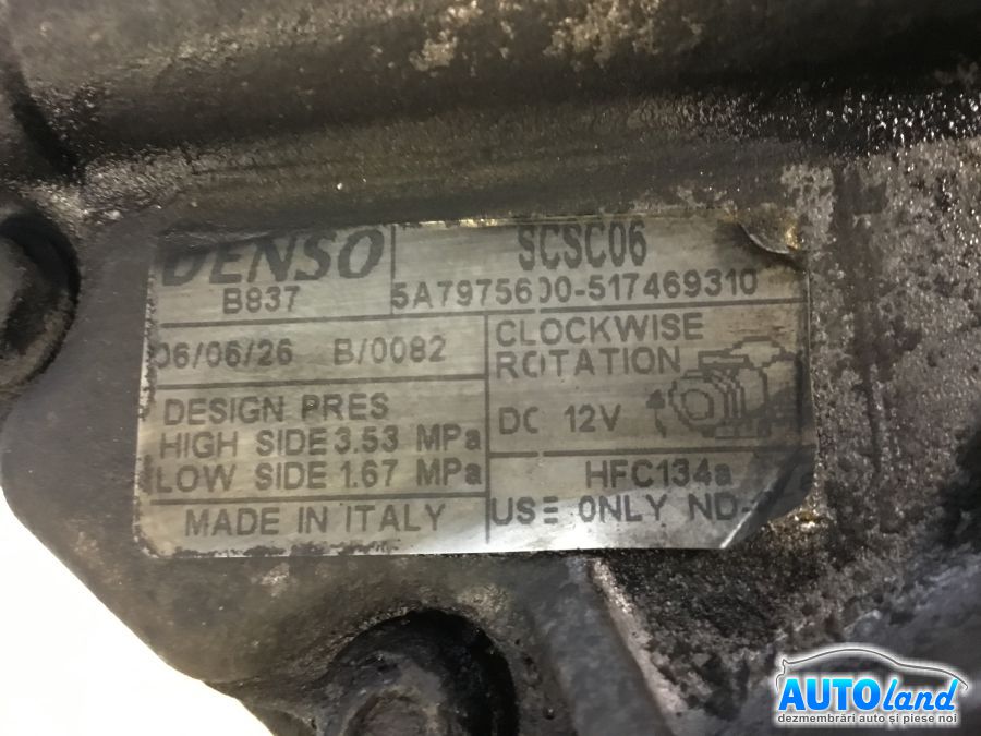 Compresor AC FIAT DOBLO (119) 2001-2025 Cod 517469310 