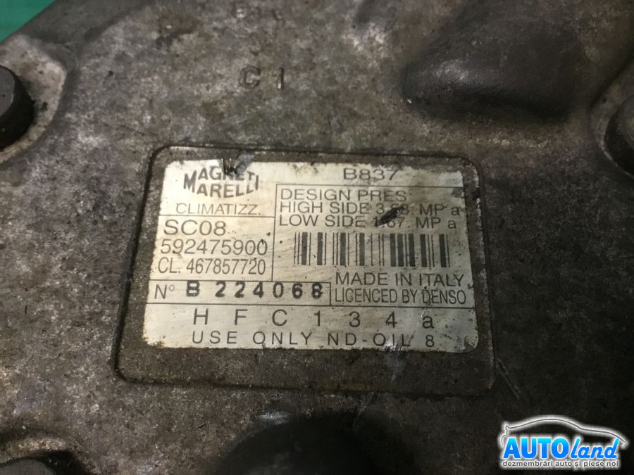 Compresor AC FIAT PUNTO (188) 1999-2012 Cod 592475900 