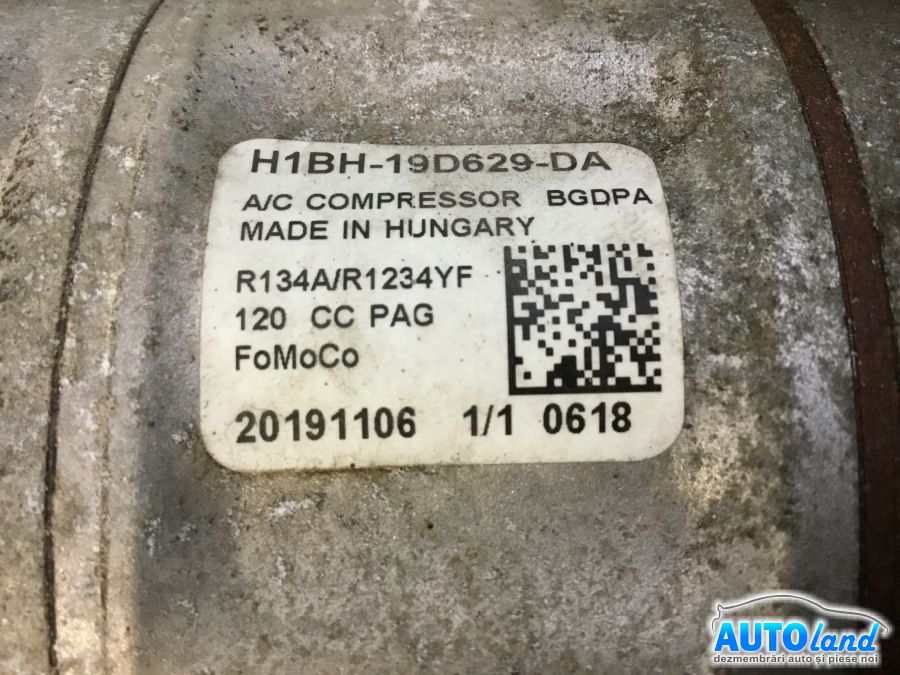 Compresor AC FORD ECOSPORT II (FACELIFT 2017) 2017-2022 Cod H1BH19D629DA 