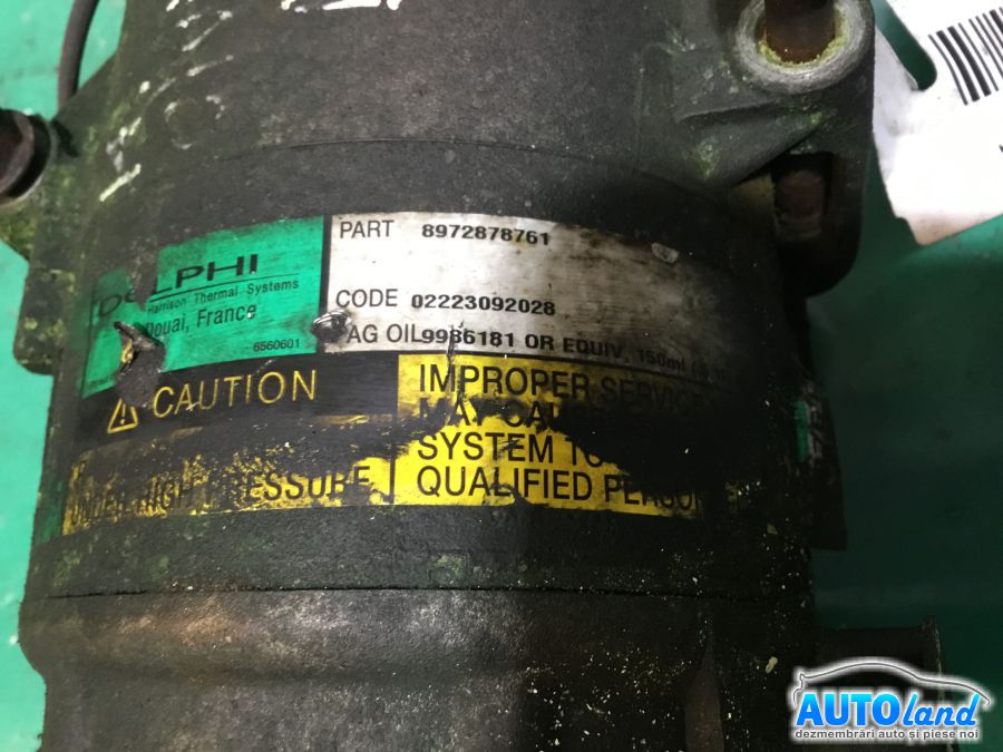 Compresor AC HONDA CIVIC VI 2001-2005 Cod 8972878761 