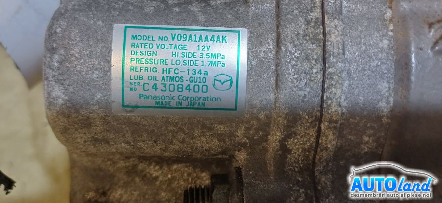 Compresor AC MAZDA 2 2007-2025 Cod V09A1AA4AK 