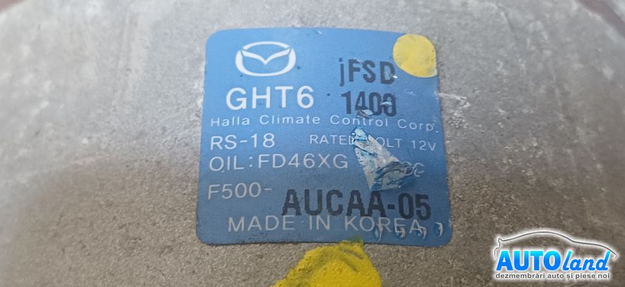 Compresor AC MAZDA 6 BERLINA (GJ) 2012-2026 Cod F500AUCA05 