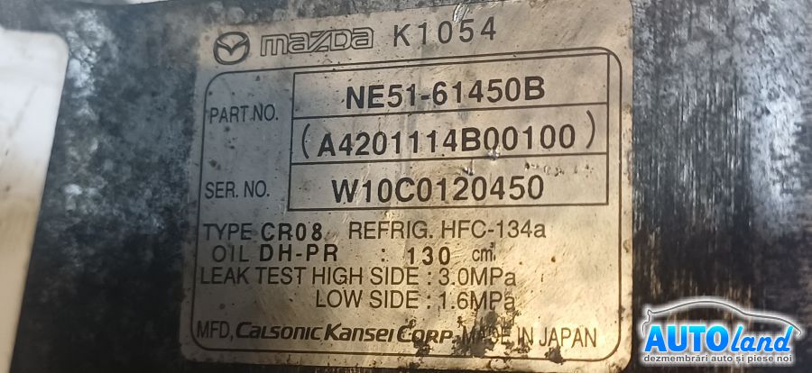 Compresor AC MAZDA MX-5 III (NC) 2005-2026 Cod NE5161450B 