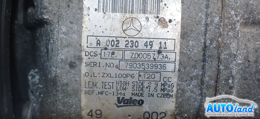 Compresor AC MERCEDES-BENZ C-CLASS (W204) 2007-2026 Cod A0022304911 