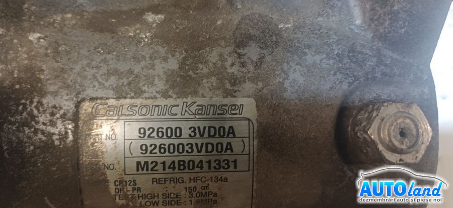 Compresor AC NISSAN JUKE 2010-2026 Cod 926003VD0A 