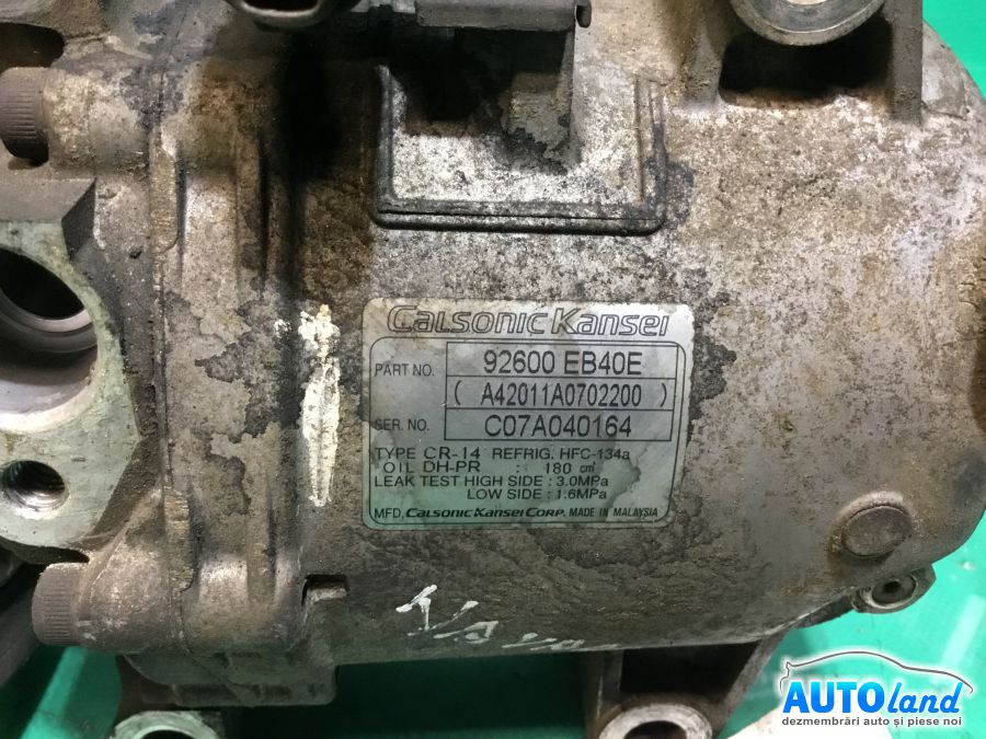 Compresor AC NISSAN NAVARA (D40) 2004-2025 Cod 92600EB40ED 
