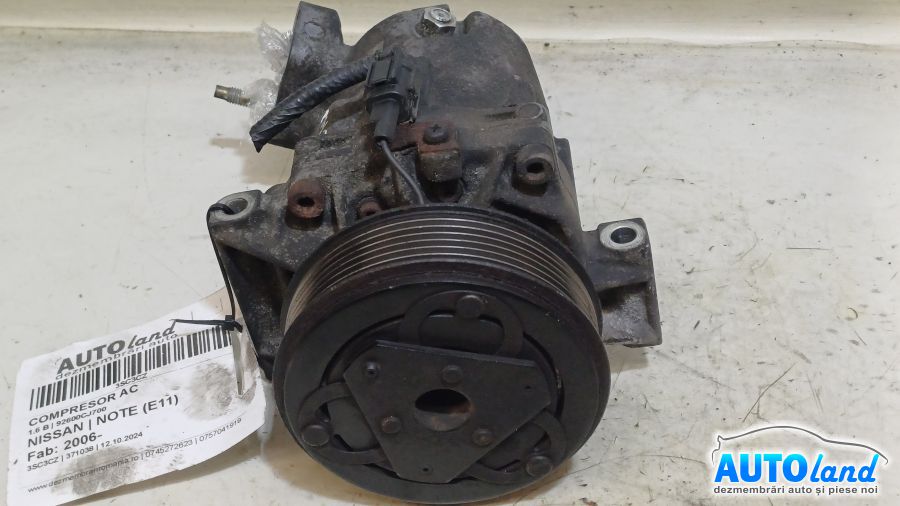 Compresor AC NISSAN NOTE (E11) 2006-2025 Cod 92600CJ700 