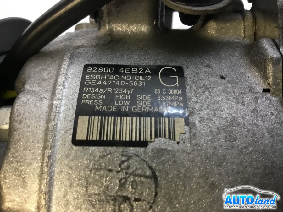 Compresor AC NISSAN QASHQAI II (J11) 2014-2021 Cod 4471405931 