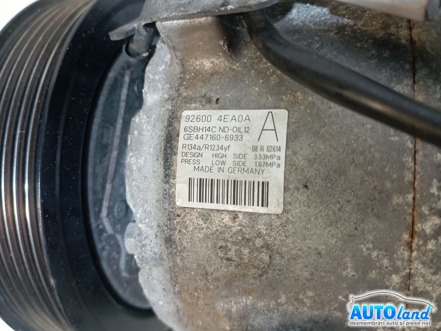 Compresor AC NISSAN QASHQAI (J10,JJ10) 2007-2025 Cod 926004EA0A 