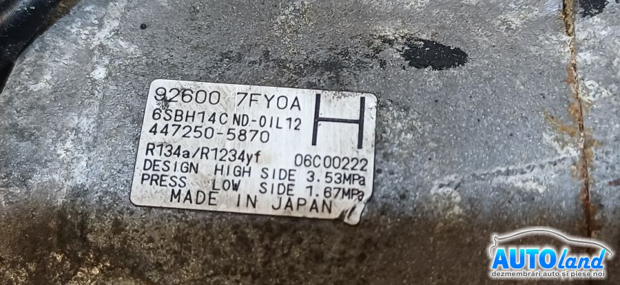 Compresor AC NISSAN X-TRAIL (T31) 2007-2026 Cod 4472505870 