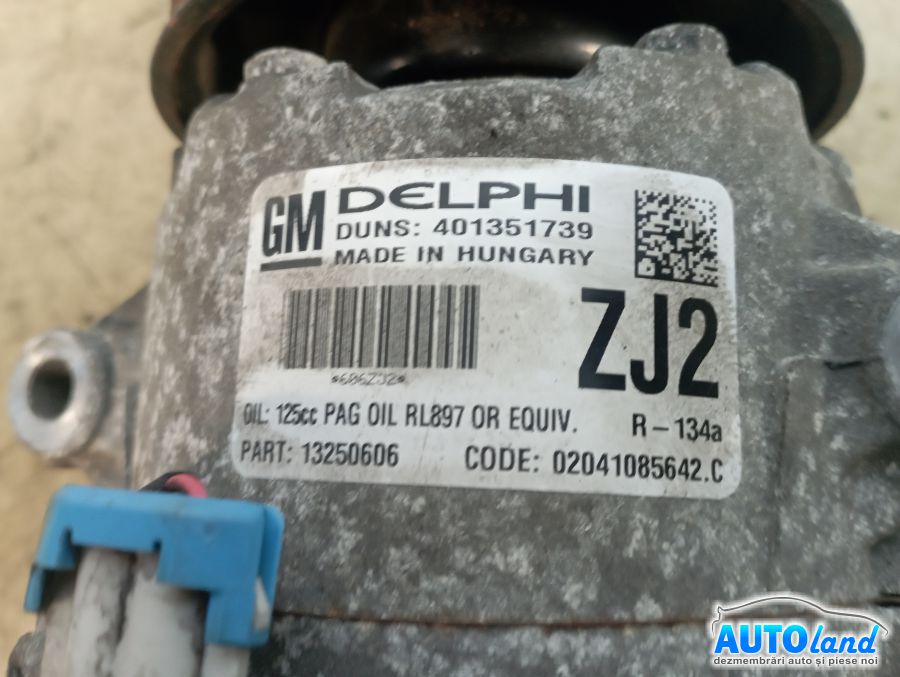 Compresor AC OPEL ASTRA J hatchback 2009-2025 Cod 13250606 