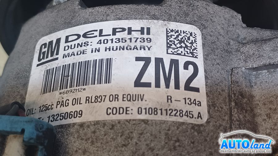 Compresor AC OPEL ASTRA J hatchback 2009-2025 Cod 13250609 