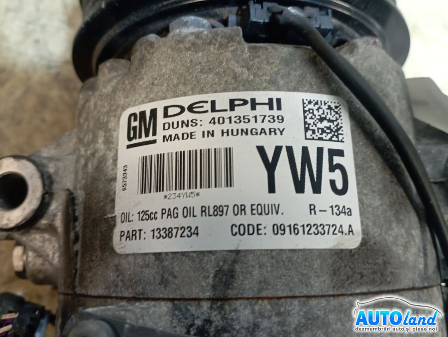 Compresor AC OPEL ASTRA J hatchback 2009-2025 Cod 13387234 