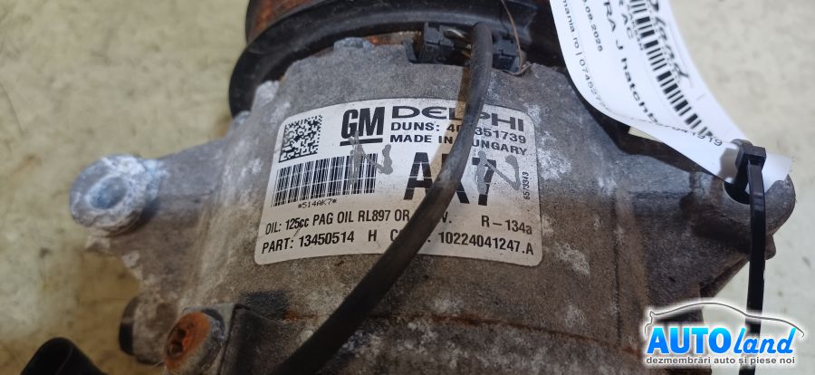 Compresor AC OPEL ASTRA J hatchback 2009-2025 Cod 13450514 