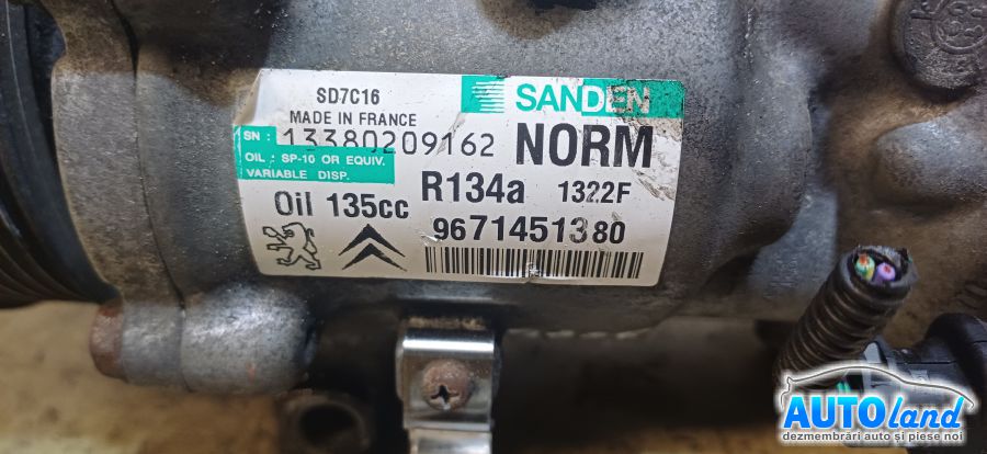 Compresor AC PEUGEOT 3008 2009-2025 Cod 9671451380 