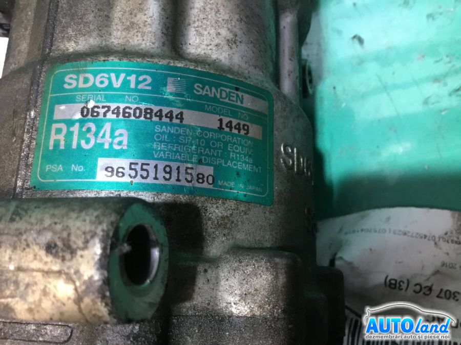 Compresor AC PEUGEOT 307 CC (3B) 2003-2025 Cod 9655191580 