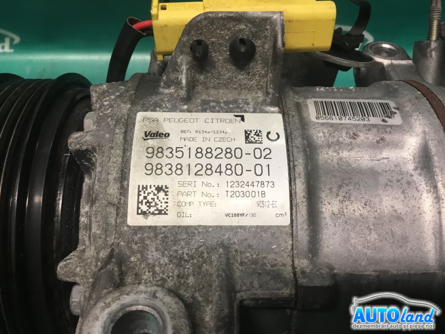 Compresor AC PEUGEOT 308 (4A_,4C_) 2007-2025 Cod 9835188280 