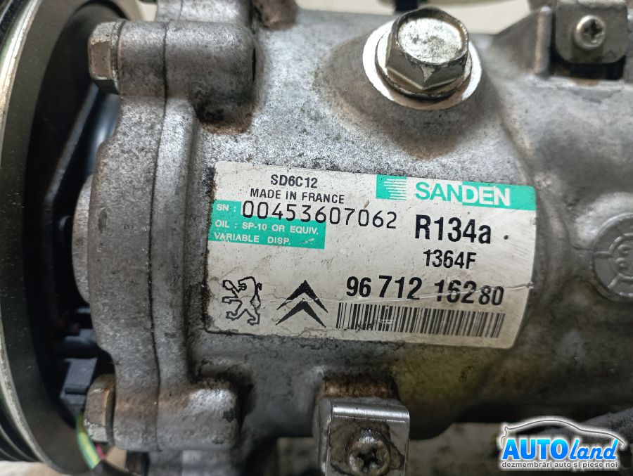 Compresor AC PEUGEOT 508 2010-2026 Cod 9671216280 