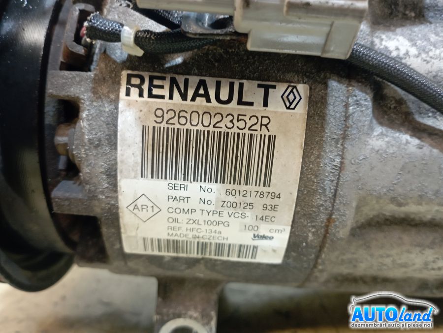 Compresor AC RENAULT CAPTUR 2013-2025 Cod 926002352R 