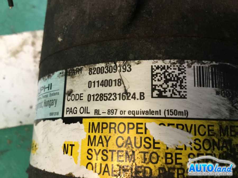 Compresor AC RENAULT MEGANE II (BM0/1_,CM0/1_) 2002-2025 Cod 8200309193 