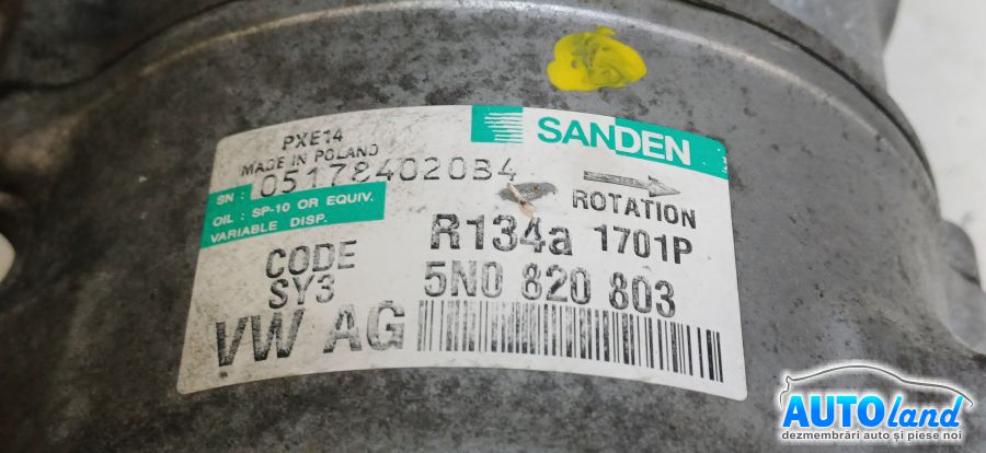 Compresor AC SKODA YETI (5L) 2009-2026 Cod 5N0820803 