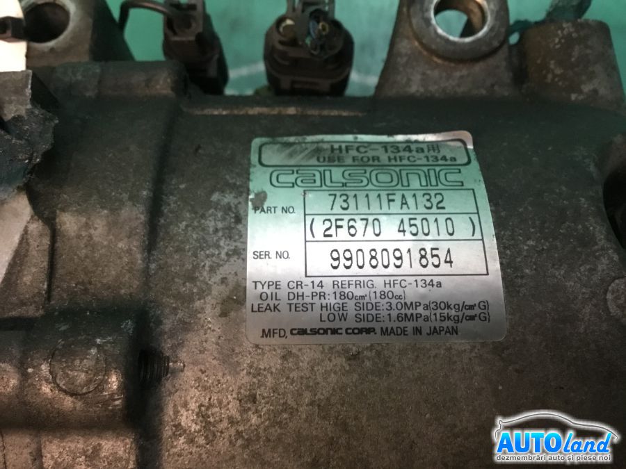 Compresor AC SUBARU FORESTER (SF) 1997-2002 Cod 73111FA132 