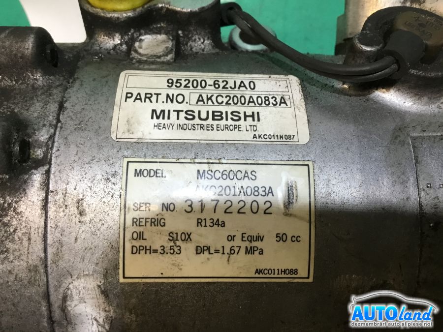 Compresor AC SUZUKI SX4 S-Cross I 2006-2025 Cod 9520062JA0 