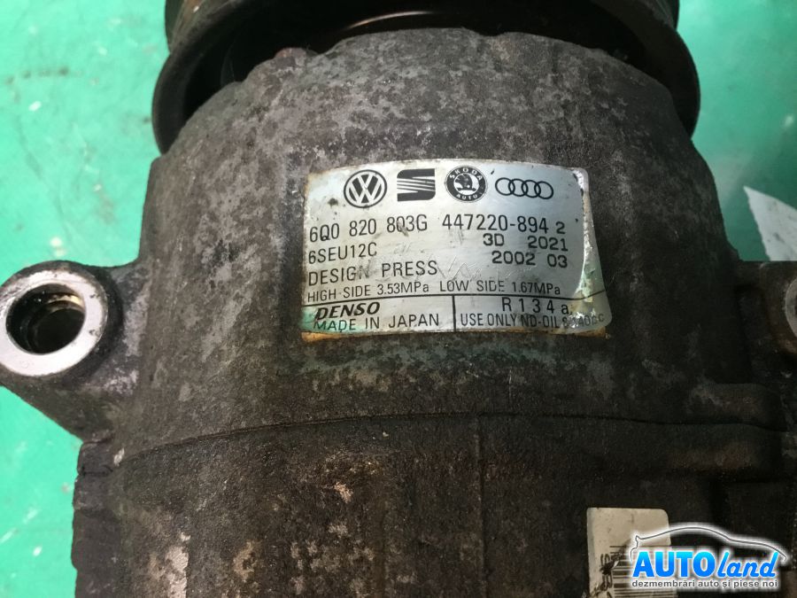 Compresor AC VOLKSWAGEN POLO (9N_) 2001-2025 Cod 6Q0820803G 
