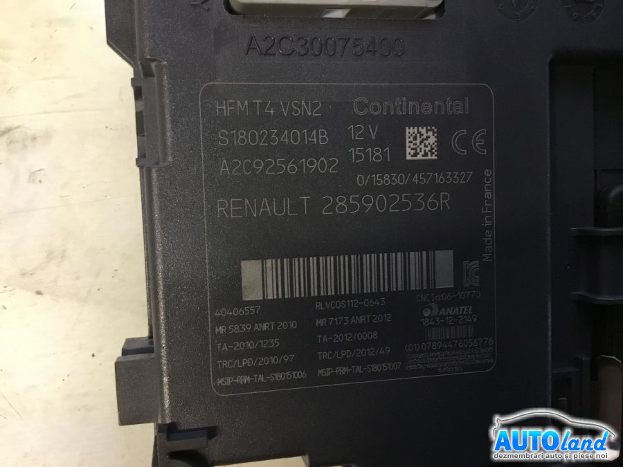 Contact cu Chei Auto RENAULT CAPTUR 2013-2025 Cod 285902536R 