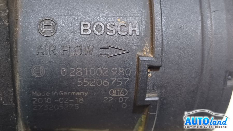 Debitmetru de Aer FIAT GRANDE PUNTO (199) 2005-2025 Cod 55206757 