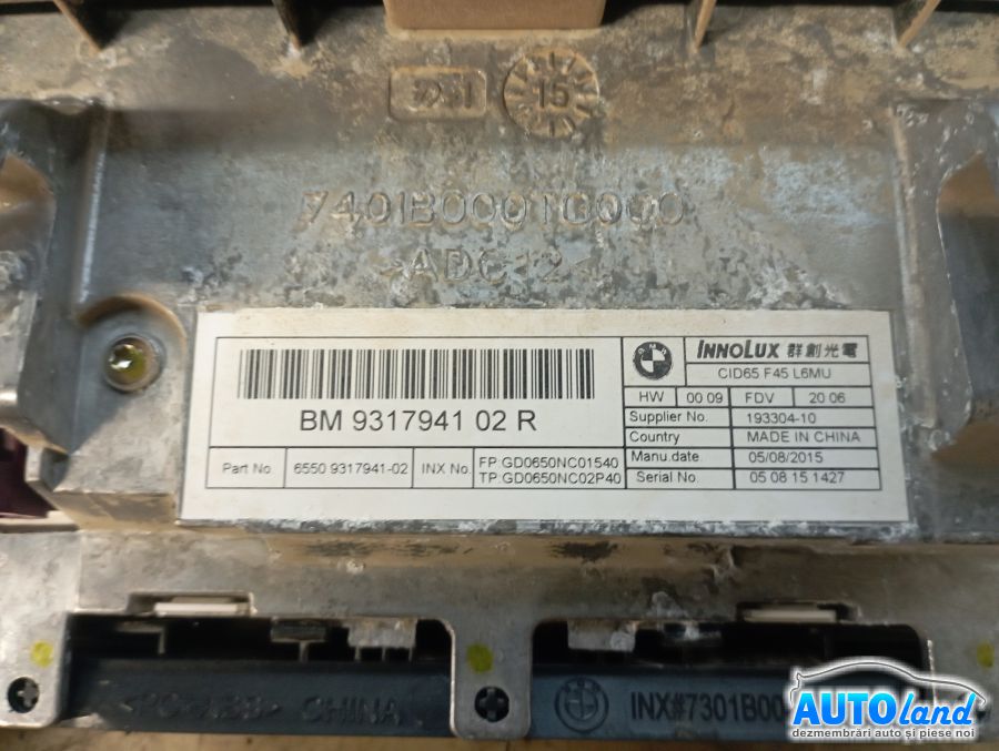 Display BMW 2 (F45) 2013-2025 Cod 9317941 