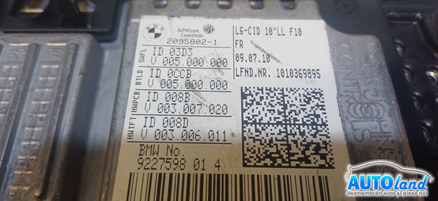 Display BMW 5 (F10) 2010-2026 Cod 9227561 