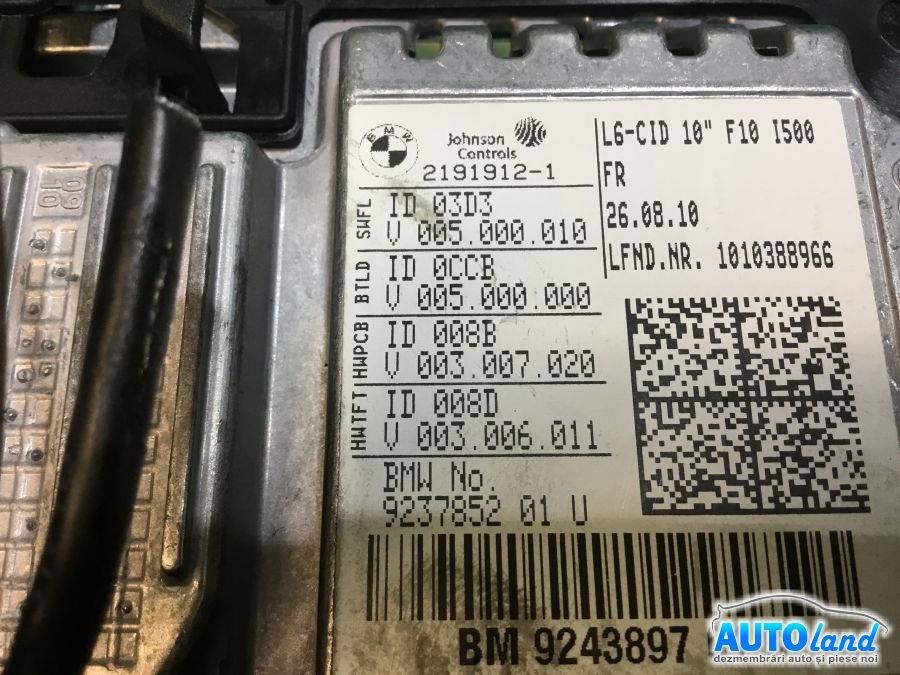 Display BMW 5 (F10) 2010-2025 Cod 9243897 