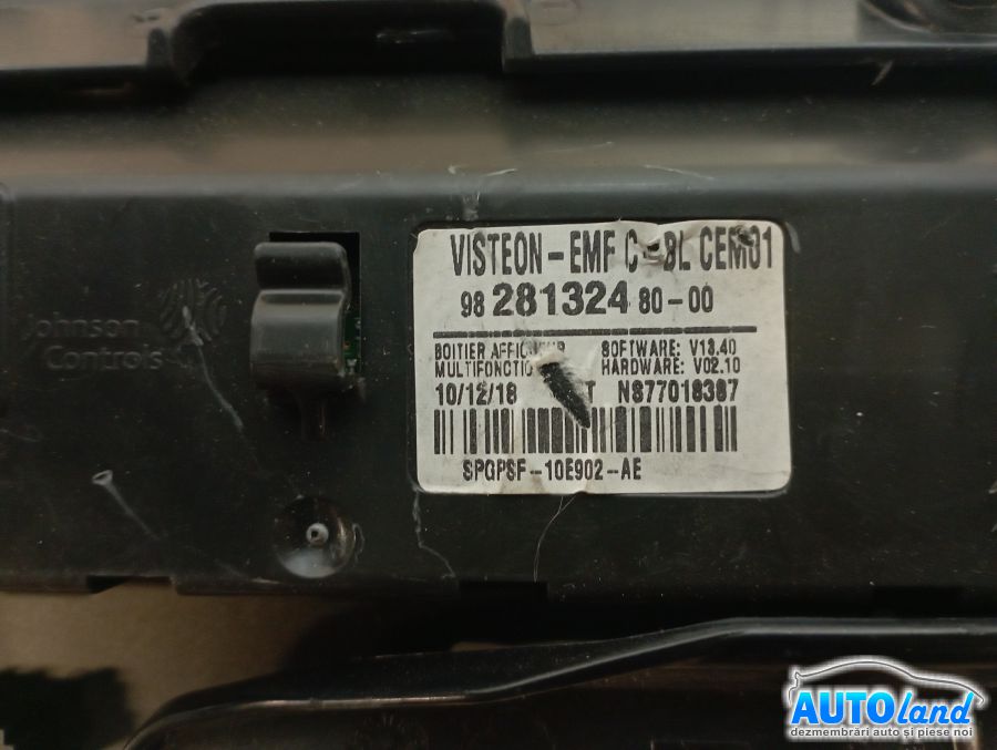 Display CITROEN C3 III (Phase I, 2016) 2016-2020 Cod 9828132480 