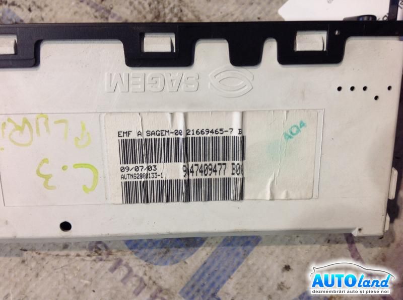 Display CITROEN C3 Pluriel (HB_) 2003-2025 Cod 9647409477 